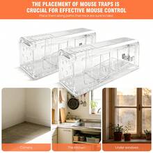 4-Pack Mouse Trap , Transparent Reusable Mouse Traps Indoor For Home, Kitchen Rodent Catcher, No-Kill Rodent Catcher - 4 PCS Mouse Trap - View 9