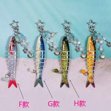 1 Handmade Fish-Shaped Keychain, Marine-Themed Decoration, Ocean Keychain, Beaded Fish Accessory, Fishing Gift, Suitable For People Aged 14 And Above - Multicolor - View 9