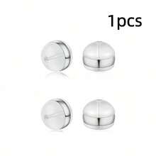 30/12pcs Silicone Anti-Loss Earring Backs, Fashionable Daily Wear Secure Earring Backs, Suitable For Heavy Earrings, Invisible Lift - Copper Ring Hamburger Earplugs - View 12