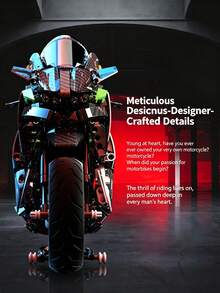 1:20Mechanical Racing Motorcycle Building Blocks Kit, 838 Pieces DIY Assemble Sport Motorbike Model, Simulated Chain Transmission & Rotatable Wheels, High Detail Collectible Desktop Decoration Toy, For 14+ Teens Adults, Holiday Birthday Present - Multicolor - View 8
