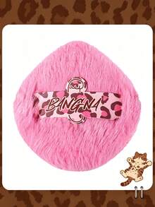 1pc Round Powder Puff, Leopard Print Ribbon Detail, Fluffy Flocked Fiber, Large Thick Soft Touch, Low Powder Absorption, Blush Setting Makeup Powder Puff, Portable Daily Beauty And Travel Essential - Multicolor - View 14