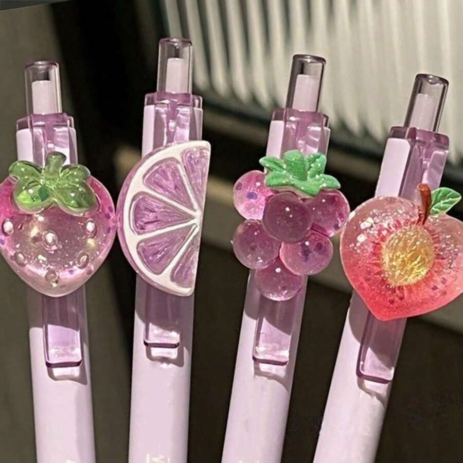 Grape Scented Hanging Ballpoint Pen, Cute And Beautiful 0.5mm Black Ink Ballpoint Pen, Suitable For Writing And Learning - Multicolor - View 1
