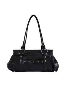 Uniquedesign Largecapacity Tote Bag, Fashion Elegant Shoulder Bag, Exquisite Daily Versatile Handbag For Work, Commute, Date, Dinner & Vacation - Black - View 7