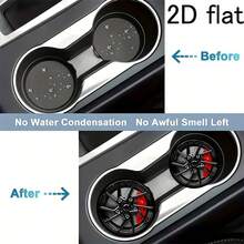 2Dflat 2pcs/Set Wheel Rim Cup Holder, Racing Style, Anti-Slip Foot Pad, Fashion Design, Suitable For Cars And Other Places, Fit For Coffee, Tea, Wine And Various Drinks, Perfect Gift For Parties And Holiday Events - A - View 3