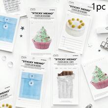 1pc Sticky Note Memo Pads, 30 Sheets/Pack, Simple Student Memo Notes N-Times Adhesive, Suitable For School, Office, Home Memo Notes, Back To School Gift, Halloween, Christmas - one-size - View 1