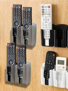 1pc Remote Control Holder (Diamond Style), Wall-Mounted Phone Holder And Storage Rack, Bedroom Self-Adhesive Storage Box, Plastic Charging Stand And Remote Control Holder, Air Conditioner Remote Control Wall-Mounted Storage Box, Silicone Wall-Mounted Remote Control Holder Organizer, No Drilling, Odorless, Durable TV And Air Conditioner Remote Control Rack - Multicolor - View 6