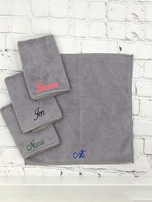 Customized Personalized Face Towel, Microfiber Embroidery, Her Gift, Party Bathroom Spa, Bridesmaid, Wedding Gift, Valentine's Day - Multicolor - View 3