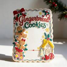 Christmas Gingerbread Cookies Recipe Silicone Mold Christmas Baking Sign Concrete Silicone Mould Recipe Board Resin Plaster Mold - SZ931 - View 9