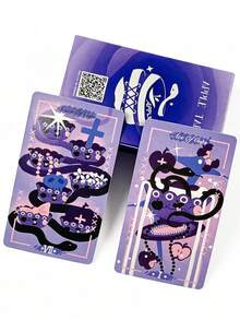 1 Box Apple Tarot II 78-Card Deck , Forbidden Desire Serpent Set,The Overall Style Is Mysterious And Seductive.,Used For Meditation And Divination Games - Multicolor - View 5