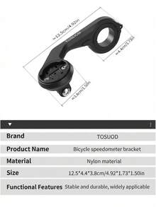 TOSUOD Front Bicycle Computer Mount, Extended Combination Mount, Compatible With , Wahoo, Bryton Bicycle GPS, Built-In Mount, Compatible With Action Camera And Bicycle Light, Complete Adapter Kit, Suitable For Road Bike And Mountain Bike Handlebars - Multicolor - View 7