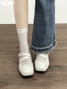 NZNF Premium Flat German Training Shoes For Women, New Autumn Versatile Sports Sneakers To Match Skirts - White - View 8