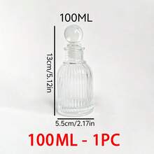 6/3/1pc Creative Vertical Striped Glass Perfume Spray Bottle, Suitable For Home-Made Perfume Sample Gift Packaging Display Bottle, Business Travel Outdoor Makeup Moisturizing Spray Bottle, Minimalist Portable Large Capacity Travel Refillable Bottle, Refillable Bottle And Storage Bottle - Multicolor - View 13