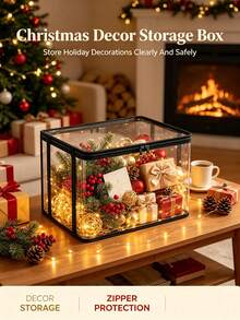 Heavy Duty Transparent Flip Lid Storage Box, Large Rectangular Stackable Space-Saving Organizer Bin, Durable Plastic Storage Container, Suitable For Clothes, Books, Home Office, Household Storage, Backpack Storage Bag, Dorm Storage, Book Storage, Bedroom Decor - Multicolor - View 4