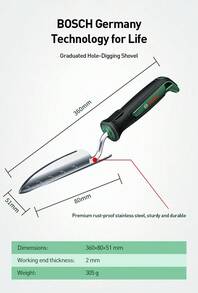 BOSCH Gardening Shovel With Soft Non-Slip Ergonomic Handle, Suitable For Planting, Transplanting, Moving, And Leveling Soil - Gardening Gift - Multicolor - View 11