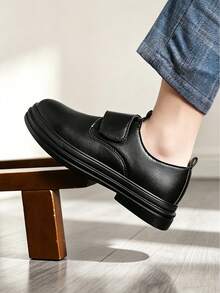 Boys' Summer New Campus Style Genuine Leather Oxford Shoes - Black - View 5