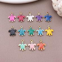 5pcs 18K Golden Plated Enamel Turtle Charms Sea Tortoise Animal Pendants For DIY Bracelet Necklace Earring Ocean Theme Jewelry Making Findings - Multicolor - View 10