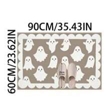 1pc Brown Ghost Hallway Runner Rug, Long Carpet, Home Decor, Living Room Area Rug, Room Decoration, Washable Carpet, Halloween Gift - Coffee Ghost - View 13