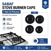 4pcs SABAF Stove Burner Caps, Fashion Black Stove Burner Caps, Durable And Easy To Clean, Suitable For Home Kitchen Gas Stoves - Black Stove Lid - View 8