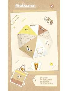 San-X Rilakkuma Relax Bear Authentic Manual 3D Handle Cute Cartoon Sun & Rain Dual-Use UV Protection Folding Portable Umbrella - Multicolor - View 8