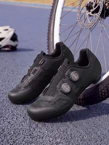 Unisex Dual-Purpose Cycling Shoes For Road & Mountain Bike, Breathable Mesh Hard Sole Bike Shoes With Rotary Buckle, SPD Cleat Compatible Anti-Slip Outdoor Riding Footwear For Men Women - Black - View 6