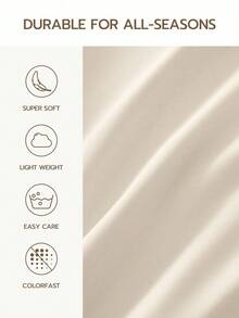 HONEYMOON 1pc Soft Comfortable Solid Color Fitted Sheet, Bed Cover Protector, Lightweight Breathable, 9.84 Inch/25cm Deep Pocket, Machine Washable, Suitable For All Bed Sizes, Perfect For Dorms And Guest Rooms (Pillowcase Not Included), Back To School Dorm Essentials, Bedding, Beige - Beige - View 4