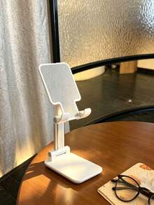 1pc Multi-Function Adjustable Angle Desktop Phone Stand, Stable Non-Slip Base, Hands-Free, Suitable For Watching Movies, Browsing Videos, Live Streaming, Online Classes, Lightweight And Portable, Home, Dorm, Office, Compatible With Multiple Phone Models, Practical Slouchy Phone Support Stand - Support - View 10