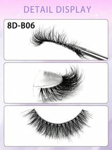 ENCHUW 5 Pairs Clear Band Natural False Eyelashes Fluffy Curling Eye Lashes Full Strip Lashes Lashes For Daily Wear - Black - View 3