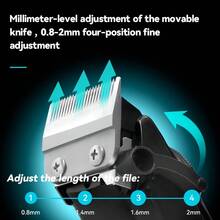 KEMEI KM-2279 Pro Hair Clipper For Salons, LCD Display, Adjustable Blade Mm Precision, Taper Fade Smooth Transition, Barber Choice, Powerful Quiet No Snag - View 3