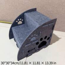 1件 2/3/4階寵物狗階梯，灰色寵物階梯附爪印鏤空設計，適合小型犬、老齡犬與短腿犬室內攀爬輔助 - 灰色 - 查看 10