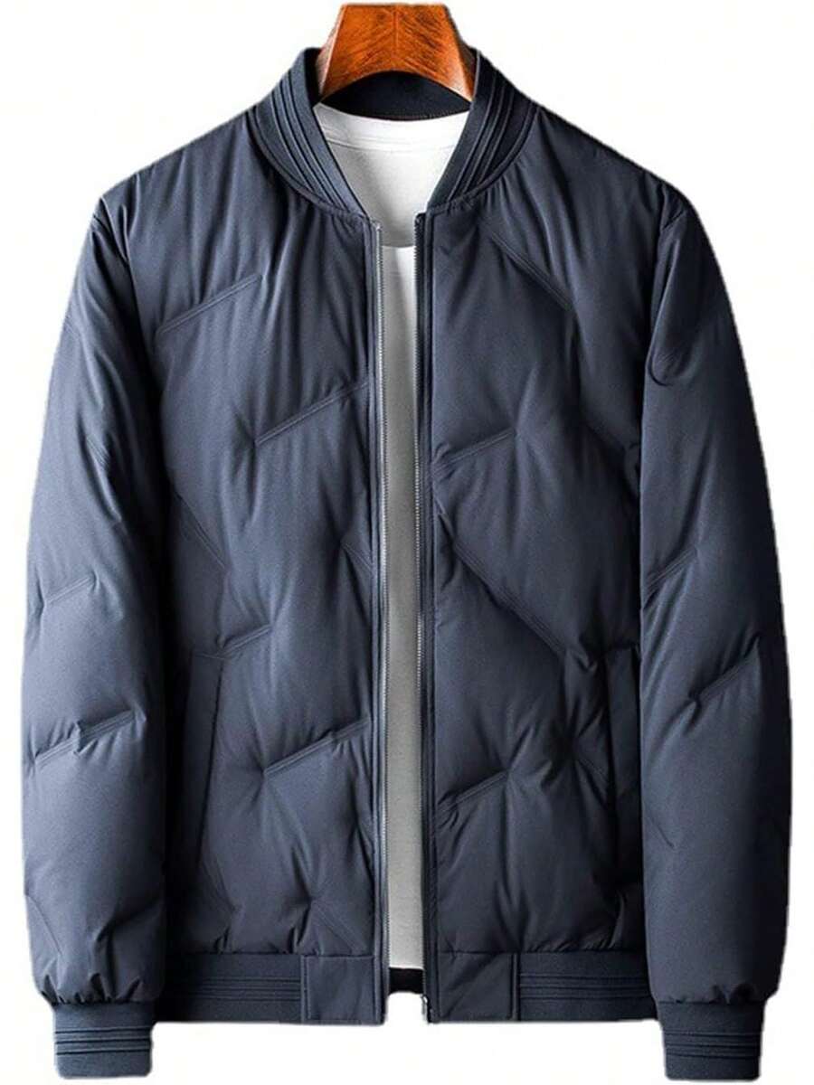 Men Plus Size Down Coats - Apricot - View 1