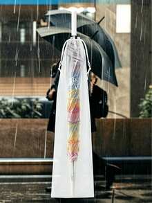 Waterproof Drawstring Umbrella Storage Bag, Reusable Portable Storage Bag, Keeps Floor Dry, Lightweight Foldable Transparent Umbrella Bag, Multi-Functional Waterproof Storage Solution, Essential For Travel And Daily Commute - Multicolor - View 8