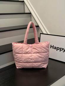Mini Handbag Solid Color Pleated Edge Bow Flap Crossbody Women's Bag Fashionable Small Women's Bag - Pink - View 2