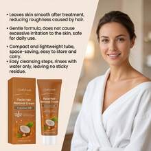 Coconut Oil Gentle Facial Hair Removal Cream, Removes Lip Peach Fuzz, Home Use Lip Hair And Facial Fuzz Removal, Refreshing And Smooth, Large Capacity 100G - 1 Hair Removal Cream - View 12