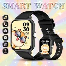 Jam Tangan Pintar Remaja, Baterai 180mAh, Pedometer, Kalender dan Alarm--Tali Silikon Multi-Warna, Desain Sporty, Hadiah Sempurna untuk Halloween dan Natal - View 1