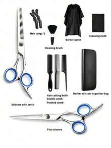 1pc Professional Hair Cutting Scissors, Trimming Shears, Thinning Scissors, Hair Salon Scissors, Suitable For Men, Women And Pets, Hairdressing Tool - Multicolor - View 3