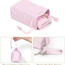 1pc PU Leather Drawstring Camera Pouch For Fujifilm Instax Mini 13/12/11/9/8, Soft Portable PU Leather Storage Drawstring Bag, Dust‑Proof Protective Camera Sleeve For Instant Camera - View 2
