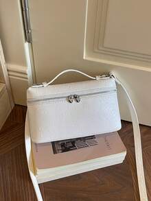 Niche Fashion Versatile Portable Large Capacity Shoulder Crossbody Bag Suitable For Daily Matching, Shopping, Dating, Business Commuting, High-End Texture Box-Shaped Women's Bag - Multicolor - View 2