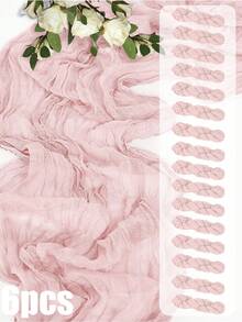 Bohemian Style Polyester Table Runner, Pleated Design, Solid Color Tablecloth, Holiday Table Decor Fabric Flag, Home Decor, Dining Table Decor, Room Decor, Wedding Decor - Multicolor - View 64