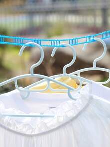 1pc Durable Stainless Steel Clothesline | Portable Laundry Drying Rope, Suitable For Indoor/Outdoor Use, Perfect For Camping, Bathroom And Dormitory, Pet Leash, Anti-Slip, Rust-Proof And Weather-Resistant, With Hook Accessories, Indoor/Outdoor Laundry Clothesline, Multi-Functional Steel Wire Rope - Multicolor - View 11