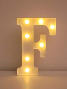 1pc 21cm White Luminous Letter Light, LED Letter Lamp,Light Up Alphabet Letters, Battery Operated DIY Spelling Letter Lights For Celebration, Indoor Room Decoration, Wedding Proposal Decoration, Birthday Party Decoration Letter Light Board - White - View 24