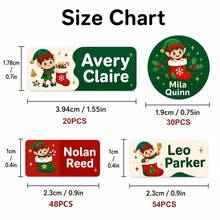 Custom Christmas Name Stickers, Personalized Gingerbread Gift Labels, Festive Candy Holiday Style, Customized Christmas Gift Stickers, Customizable Name Labels, Gift Wrapping Decor, Holiday Party Favors, Christmas Decorations, Family And Friends - Multicolor - View 2