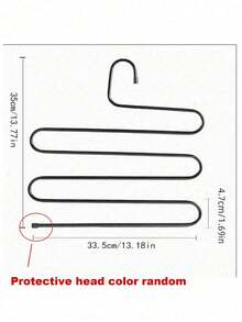 1/3pcs S-Shaped Stainless Steel Hangers - Non-Slip Space-Saving, Can Store Pants, Jeans And Scarves, Closet Storage Solution, Home Organization Essential - Multicolor - View 3