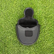 1pc Golf Putter Head Cover, Hook And Loop Closure, Durable PU Shell, Plush Lining, Cute Cartoon Design, White Golf Accessory - Black - View 6