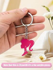Splendor Liontin Kunci Profil Samping yang Elegan, Dekorasi Berbentuk Siluet Cantik dengan Cincin Belah Logam yang Kokoh, Ornamen Gantung Portabel untuk Koper dan Ransel, Berbagai Gaya Cocok untuk Kantor, Acara Santai, dan Skenario Padu Padan Sehari-hari - Berbagai gaya - View 5