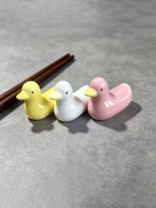 1個可愛小鴨陶瓷筷架，優雅日式筷托，適用於餐廳、餐桌、廚房、飯店、派對裝飾 - 查看 6