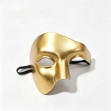 1pc Adult Costume Ball Mask, Half Face One Eyed Halloween Mask, Stage Performance Or Halloween Costume Props. - Multicolor - View 6