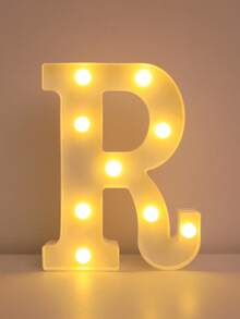 1pc 21cm White Luminous Letter Light, LED Letter Lamp,Light Up Alphabet Letters, Battery Operated DIY Spelling Letter Lights For Celebration, Indoor Room Decoration, Wedding Proposal Decoration, Birthday Party Decoration Letter Light Board - White - View 36