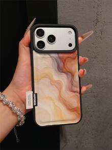 1pc Premium Fashion Creative Full-Screen Asymmetrical Wave Pattern Leather Phone Case, Full Coverage Anti-Drop Soft Shell Large Hole Compatible With Samsung/Apple 17 Pro Max/11/12/13/14/15/16 Pro Max/17 And Other Models, Holiday Gift - Multicolor - View 2
