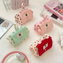 Portable Polka Dot Makeup Bag, Mini Key Lipstick Coin Purse, Earphone Coin ID Card Flap Storage Pouch - Multicolor - View 8