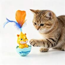3PCS Random Color New Pet Toys Cat Toys Self-Entertainment Boredom Relief Artificial Feather Wobble Cat Toys - View 6